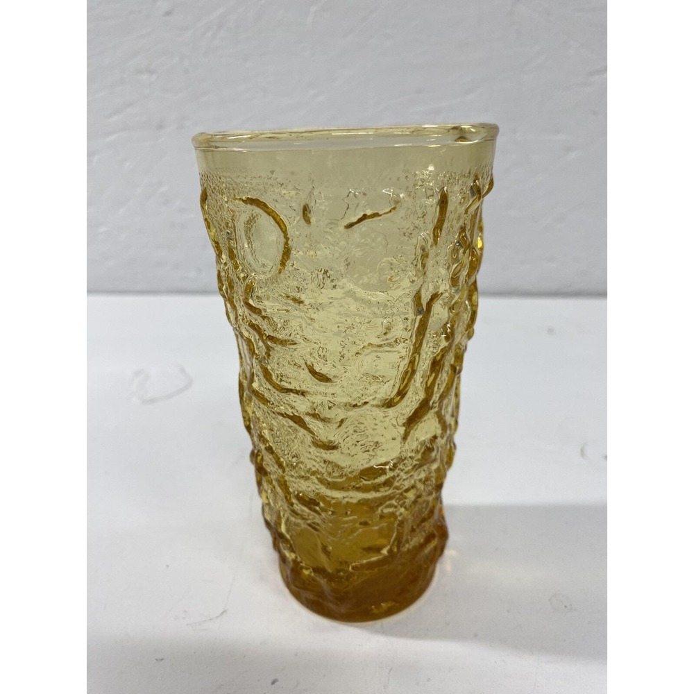 Vintage Anchor Hocking Lido Milano Amber Tumbler Glasses 12 Oz, 5.5" -One Glass